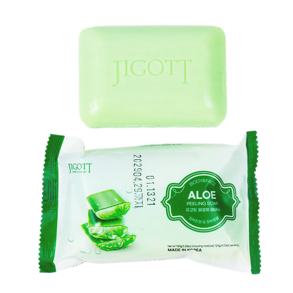 Jigott Мыло-скраб для лица и тела с экстрактом алоэ / Aloe Scrub Soap, 150 г
