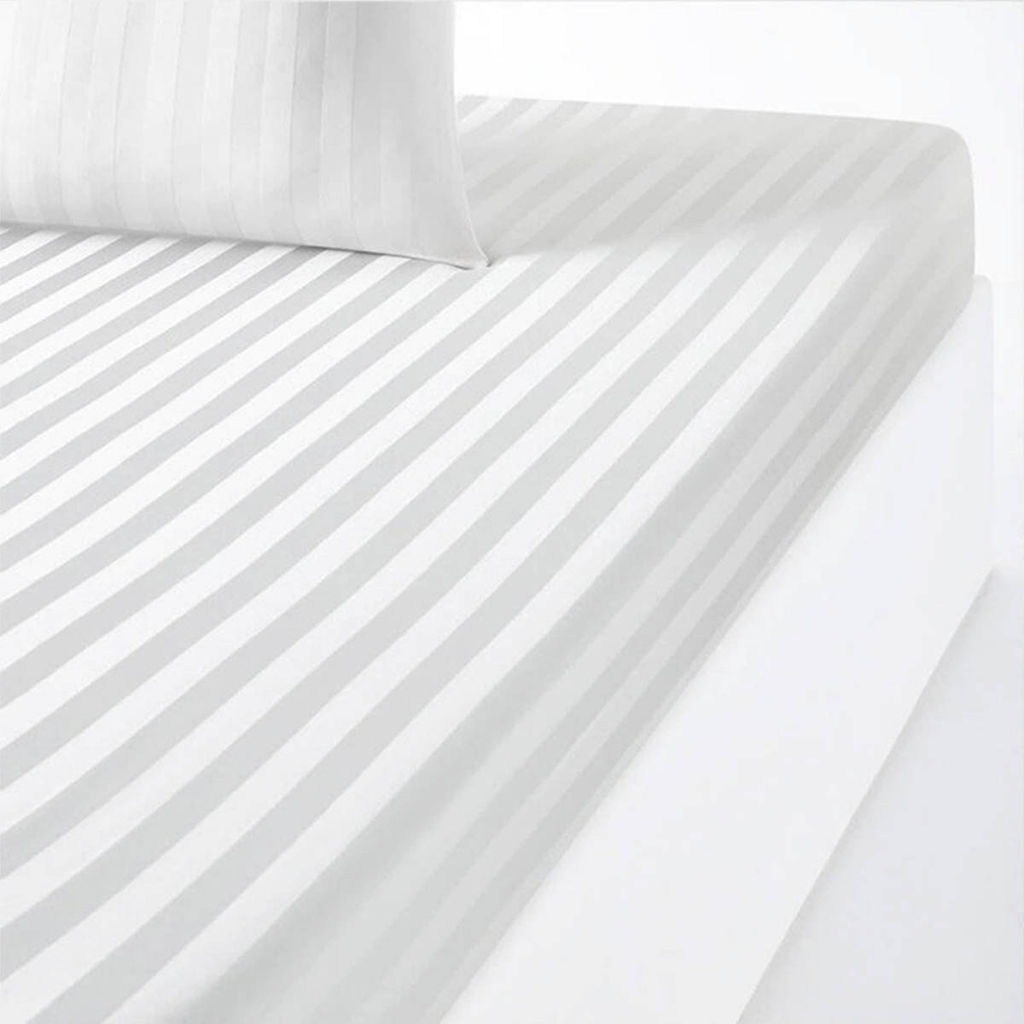 Простыня Сатин Страйп - Белый 150х215