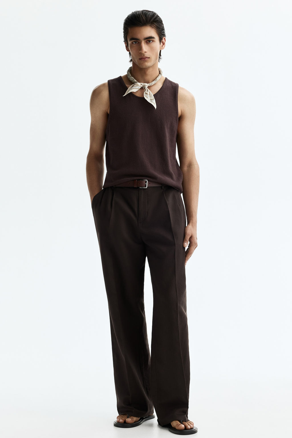 Camiseta sin mangas en punto Regular Fit - H&m фото 8