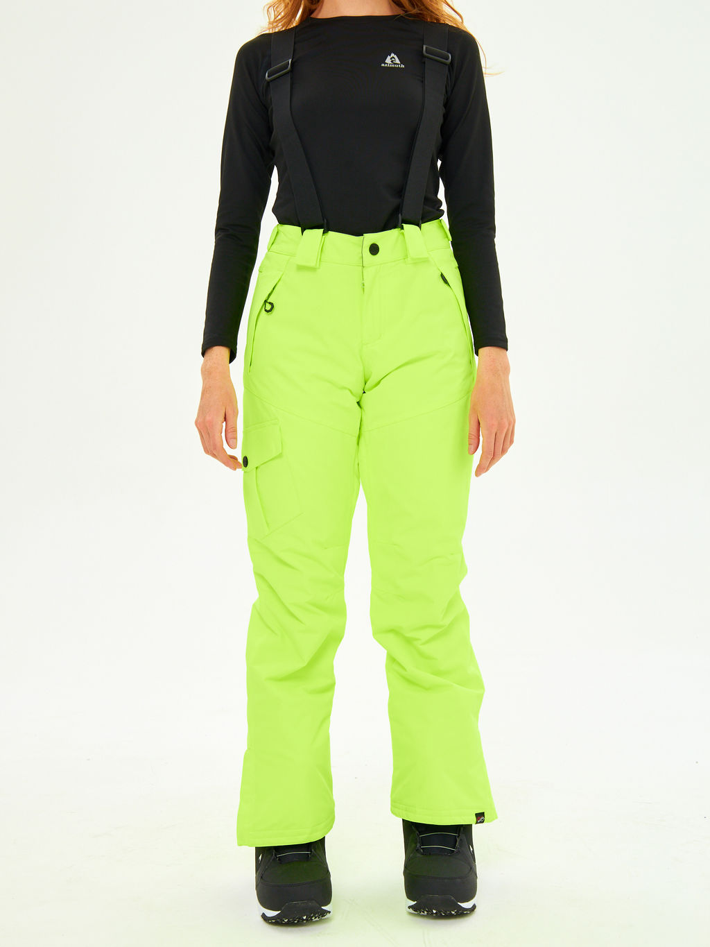 Брюки зимние женские / сноубордические Alpha Endless Симфония склона_YEL Желто-зеленый  фото 11