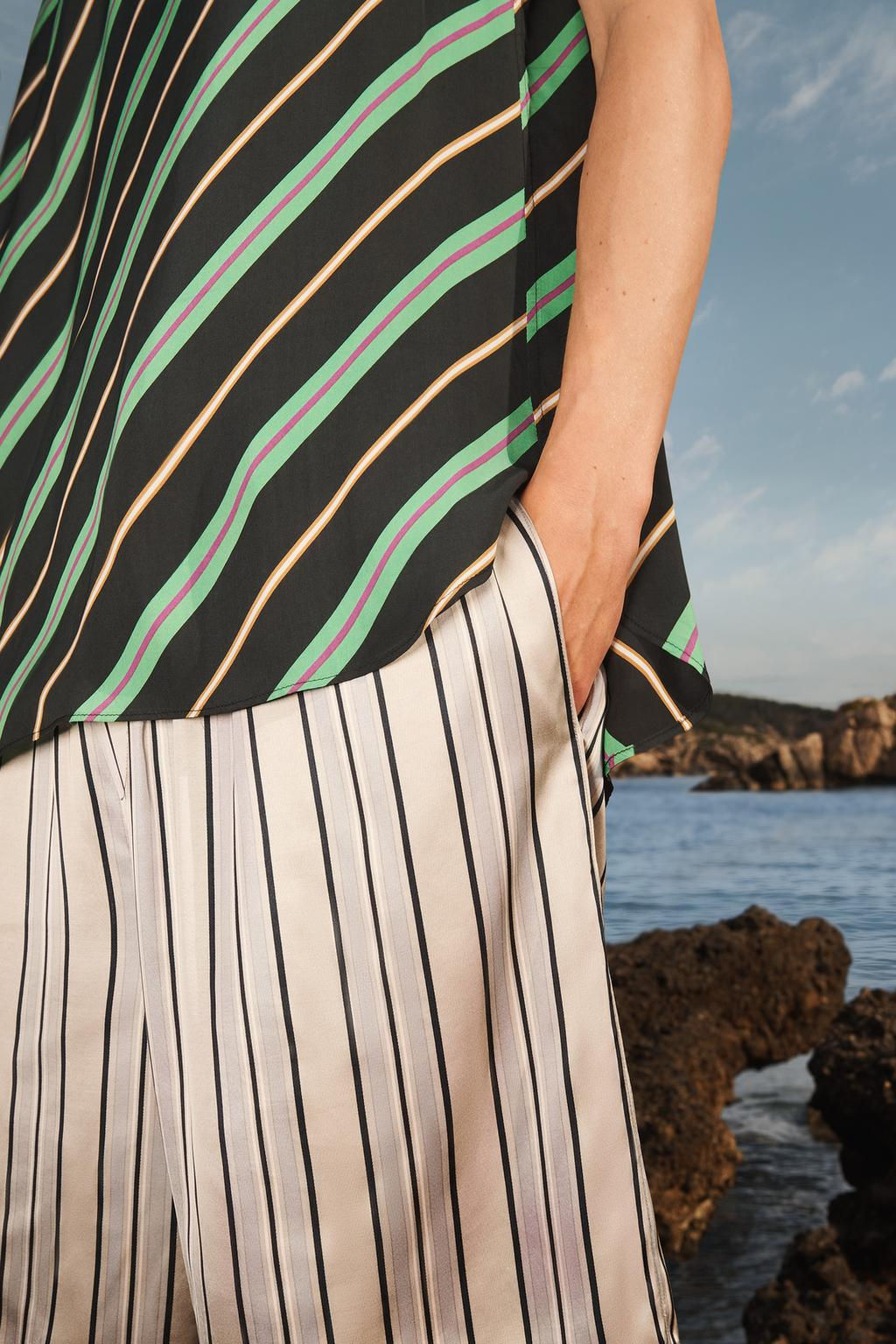 STRIPED RELAXED FIT BERMUDA SHORTS LIMITED EDITION - Zara фото 2