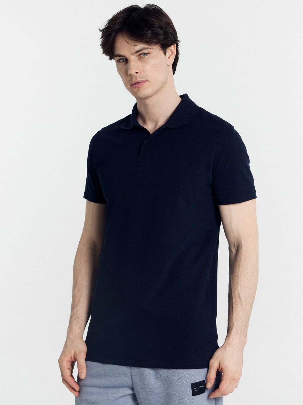 Поло мужское в темно-синем цвете т.синий 111834/1