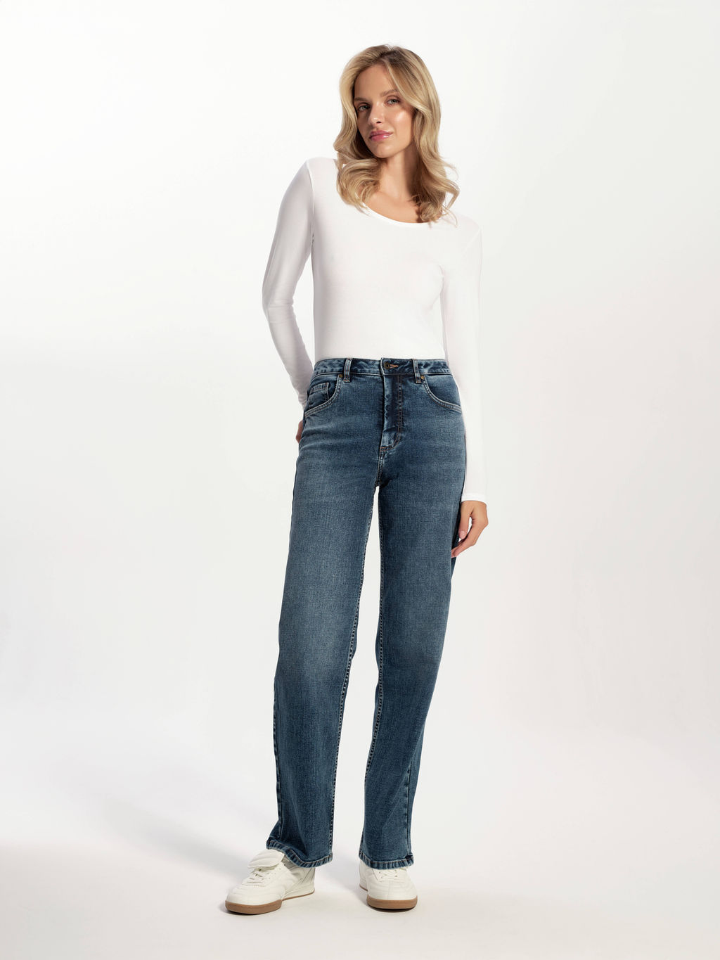 CONTE CON-825 Джинсы Basic straight винтажной варки с эффектом потертостей dark blue - Conte elegant фото 2