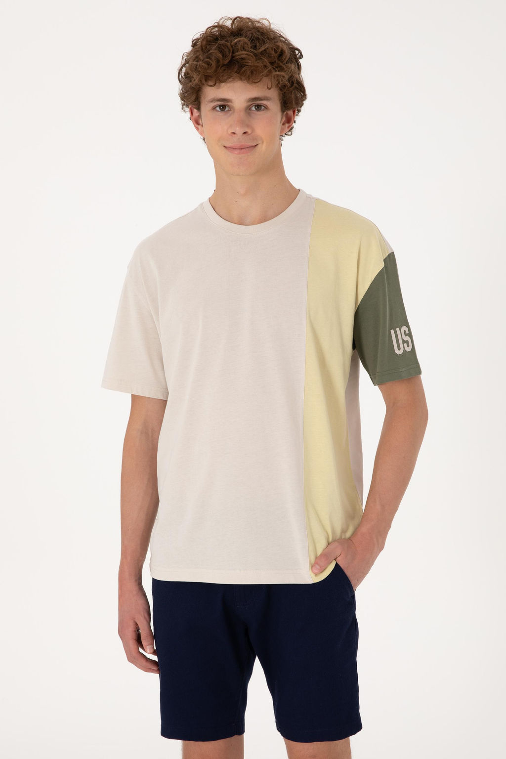 Erkek Comfort Fit Bisiklet Yaka Ta_ Ti__rt Sepette S_rpriz _ndirim