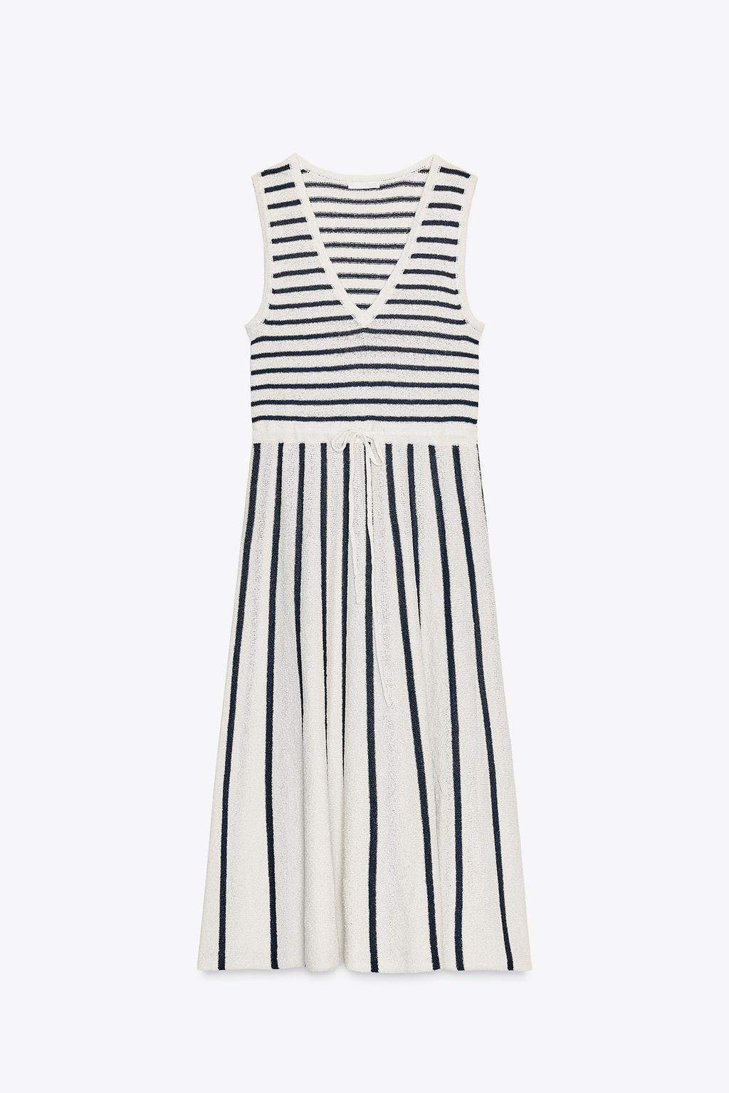STRIPED CUT-OUT KNIT DRESS - Zara фото 4