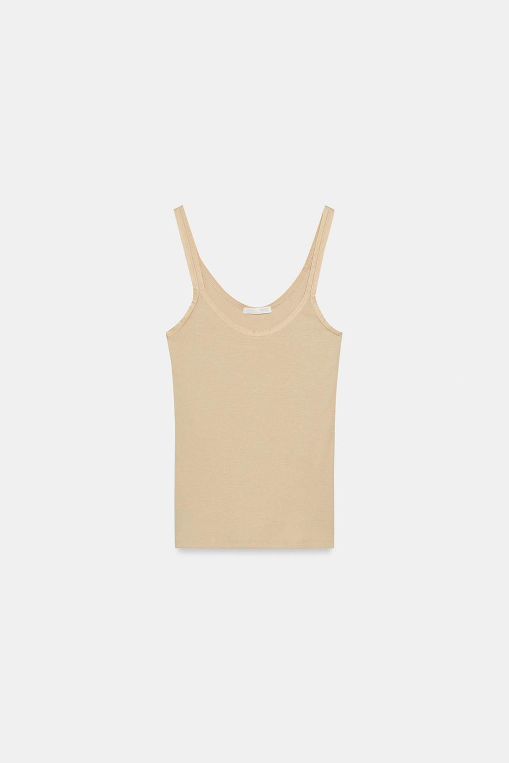 SOFT INTERLOCK TOP WITH DRAPED SIDE DETAIL - Zara фото 30