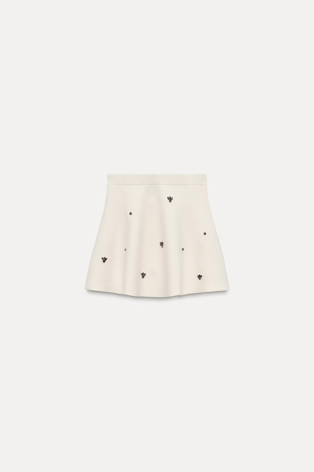 JEWEL BEAD KNIT SKIRT - Zara фото 2