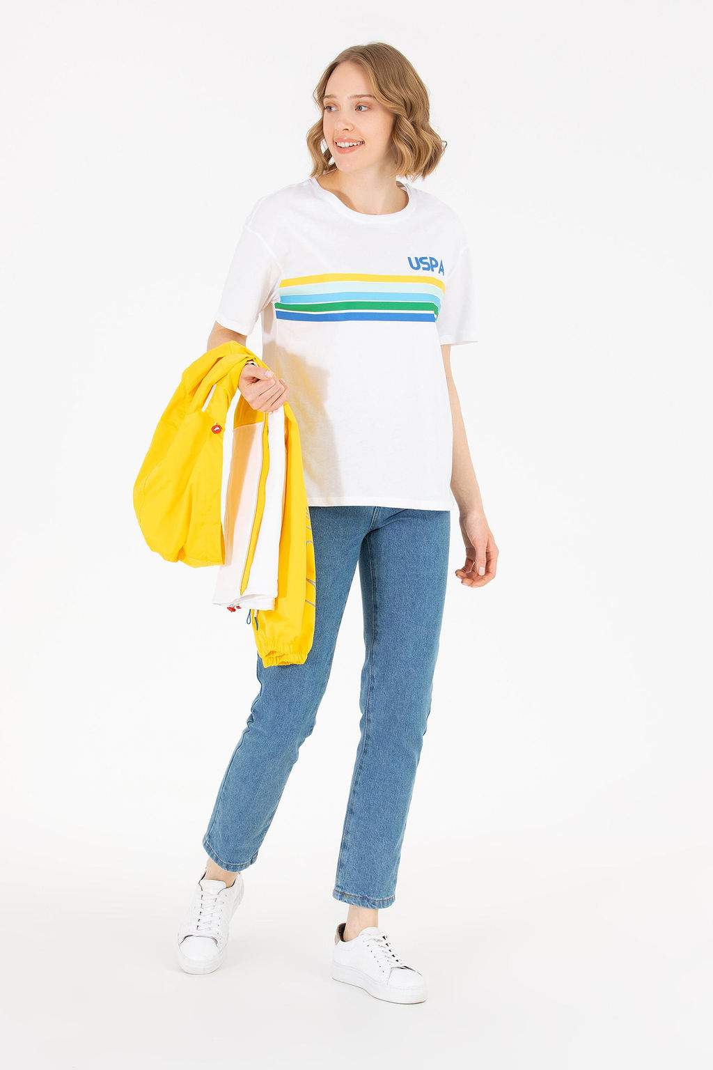 Kad_n Beyaz Ti__rt - U.s. polo assn фото 3