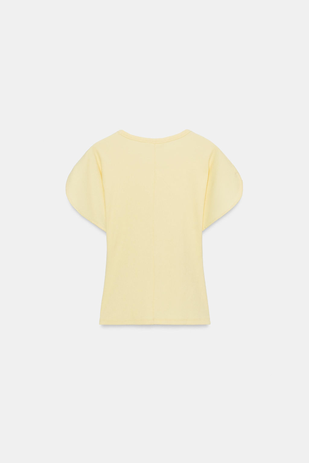 CAMISETA MANGA ABULLONADA / Amarillo