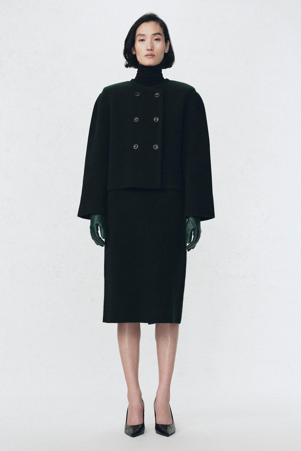 100% WOOL MIDI SKIRT SOSHIOTSUKI X ZARA  фото 9