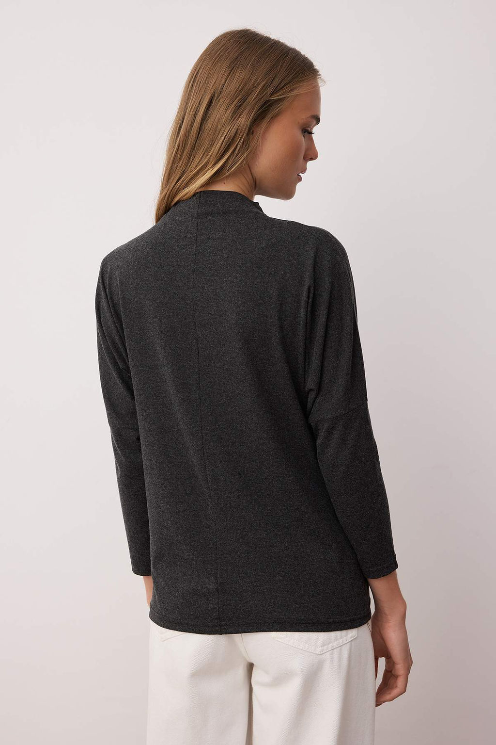 Murdum Yarasa Kol Relaxed/Rahat Kal?p Truvakar Kol Orme Bluz TWOAW26BZ00136 - Trendyolmilla фото 11