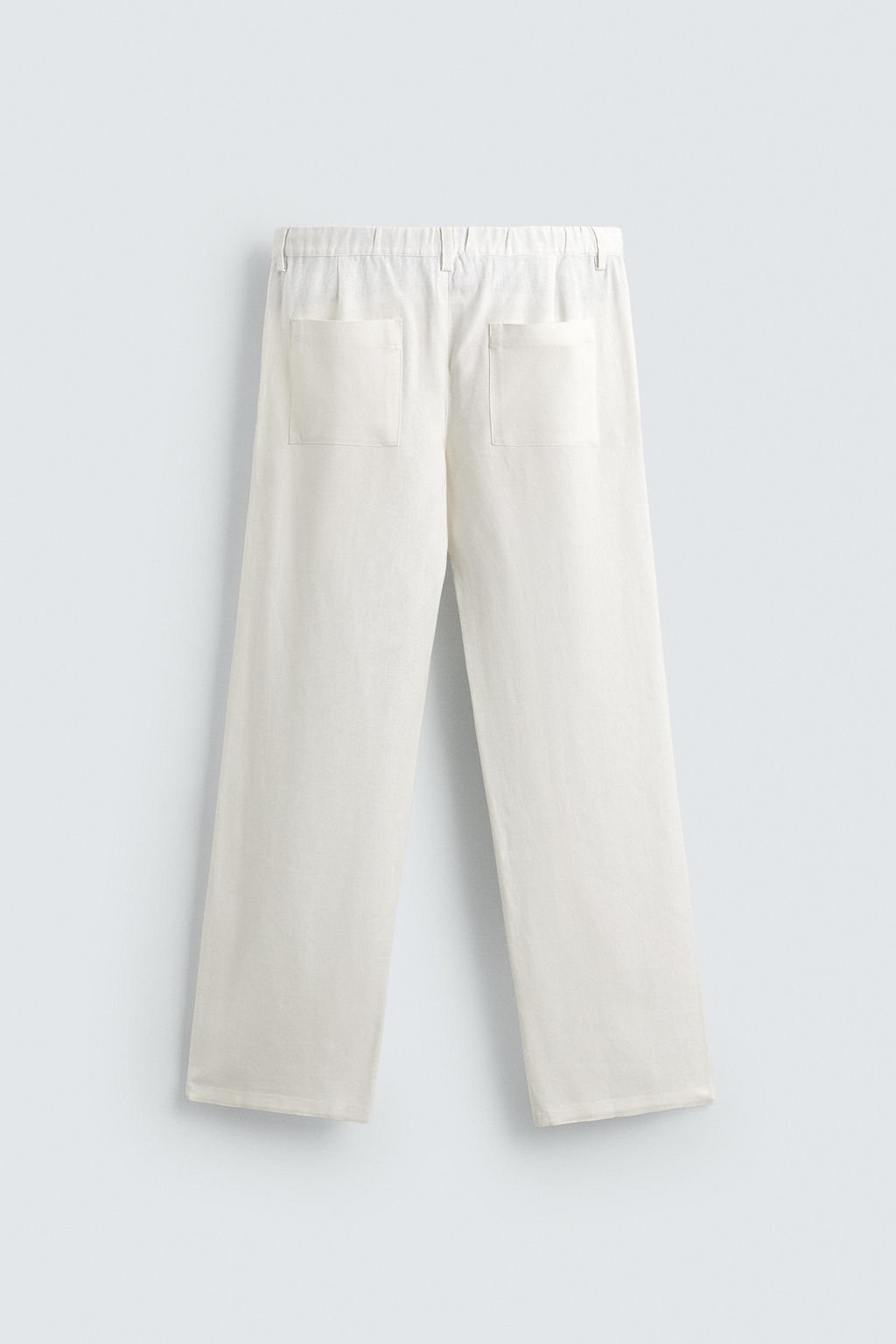 PANTAL?N RELAXED FIT VISCOSA - C??AMO / Blanco roto - Zara фото 7
