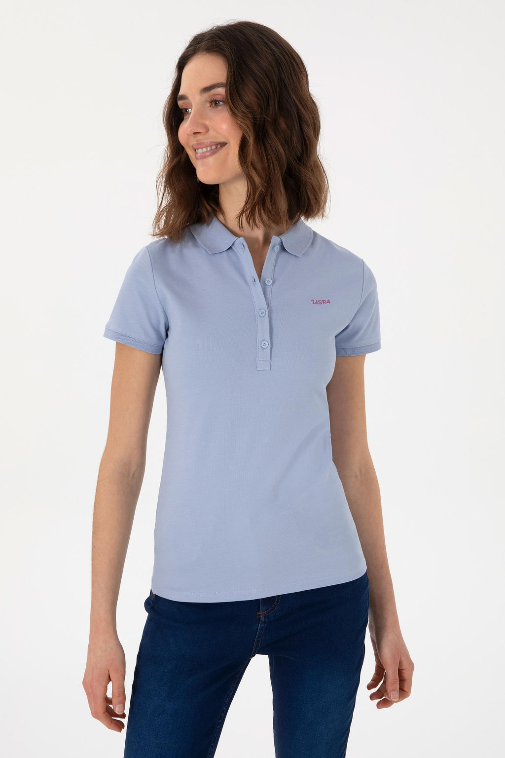 Kad_n A__k Mavi Basic Polo Yaka Ti__rt Sepette S_rpriz _ndirim - U.s. polo assn фото 2