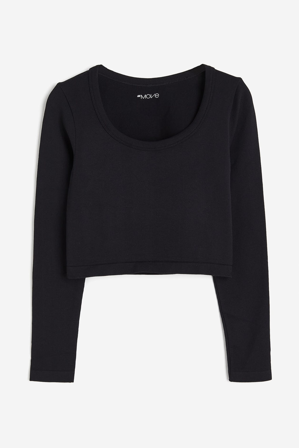 Top de deporte cropped seamless en DryMove - H&m фото 4