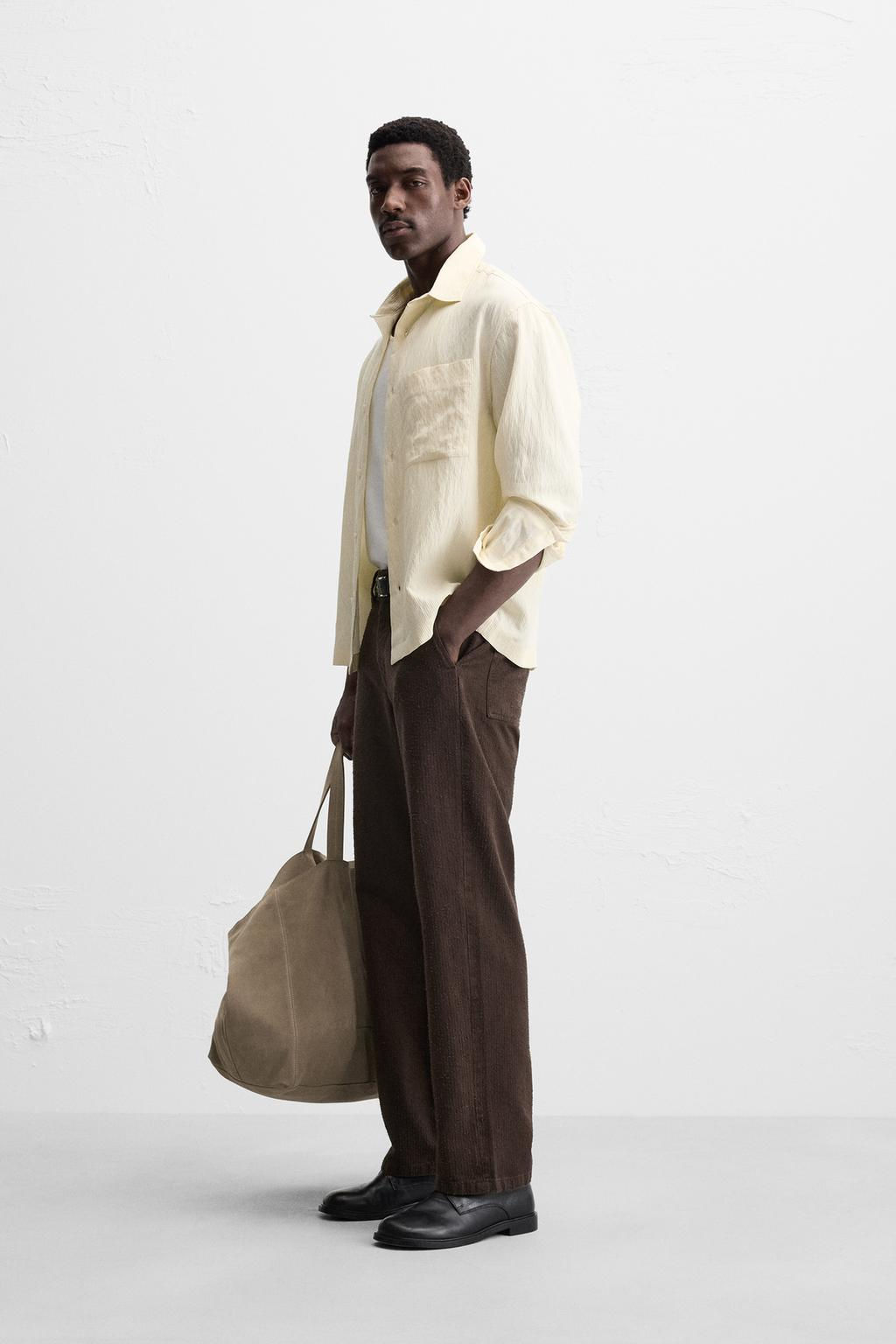 STRIPED TEXTURED SHIRT - Zara фото 4