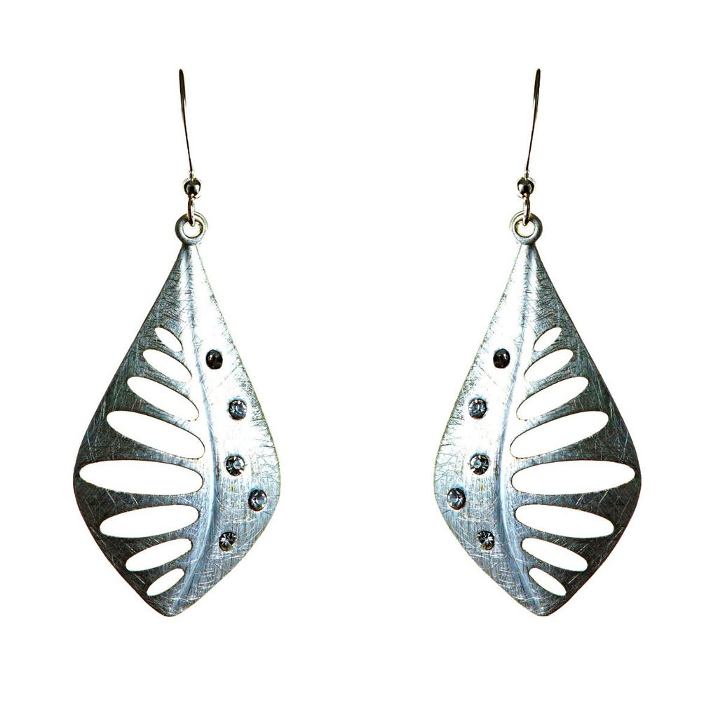Серьги из белого металла со стразами - Модные истории фото 3