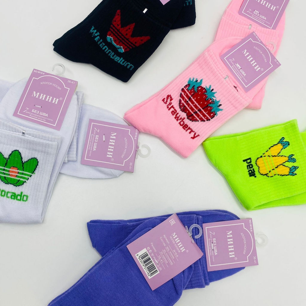 Носки женские МИНИ Фрукты 10 шт. в уп (арт. W16-6) - Storyland фото 3