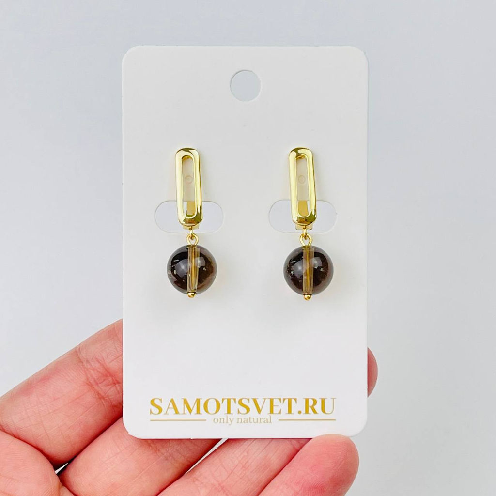 Серьги из Раухтопаза