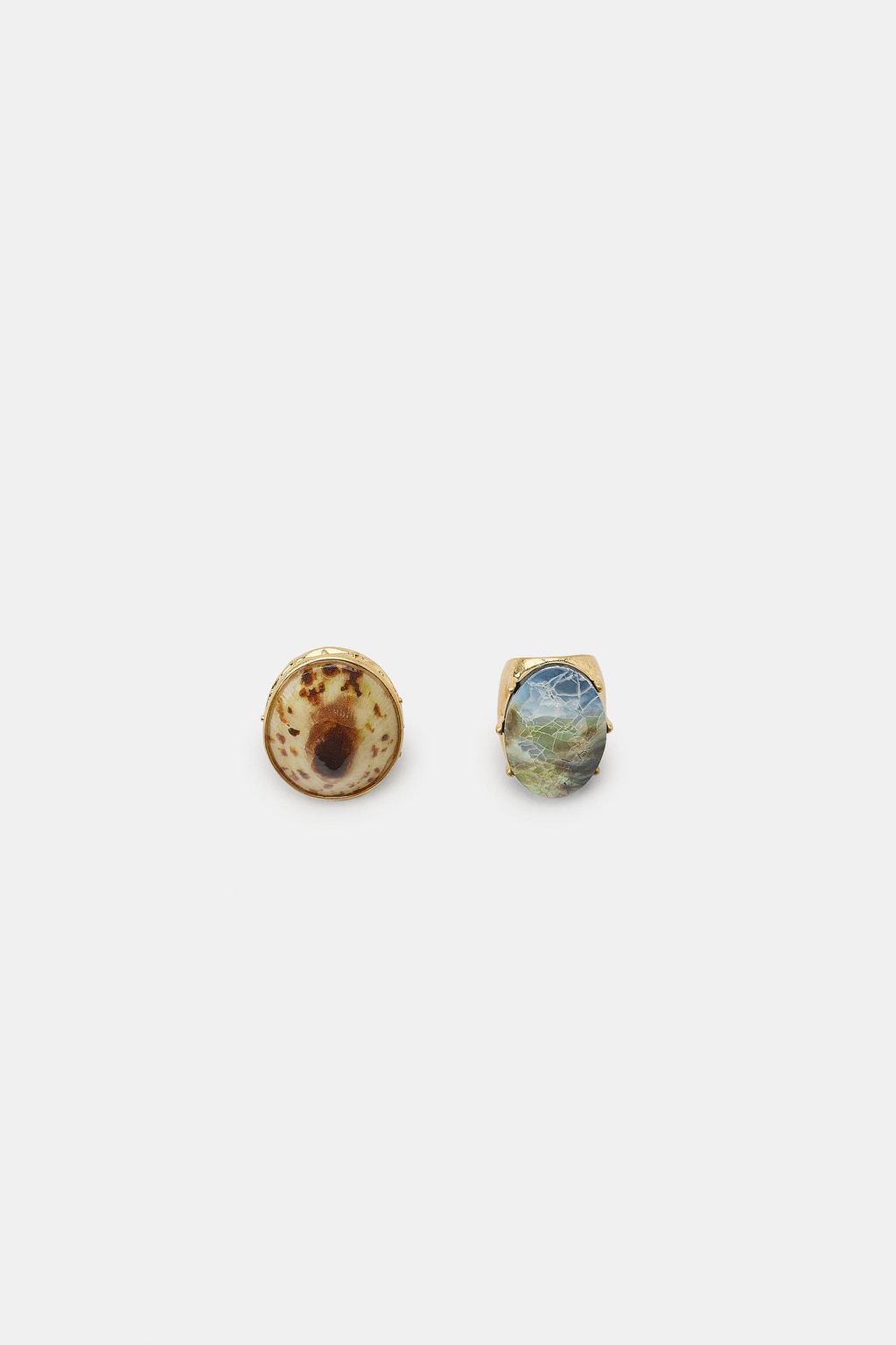 PACK 2 ANILLOS MET?LICOS CONCHA / Dorado - Zara фото 2