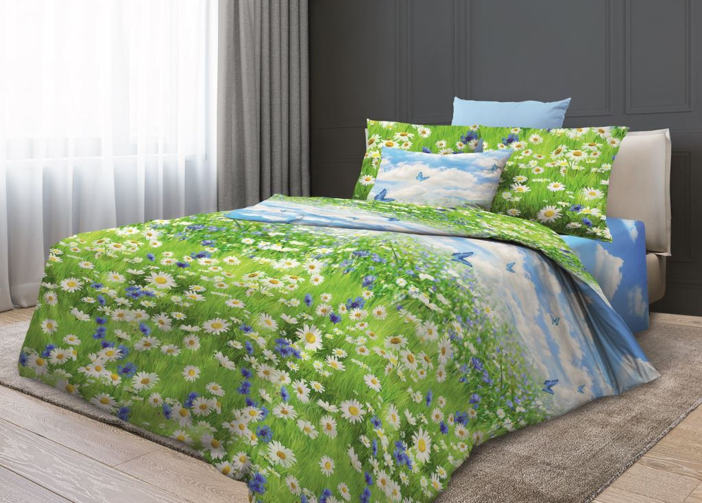 Пододеяльник Евростандарт, бязь ГОСТ (Русское поле 3 D) - Ивановотекстиль фото 4