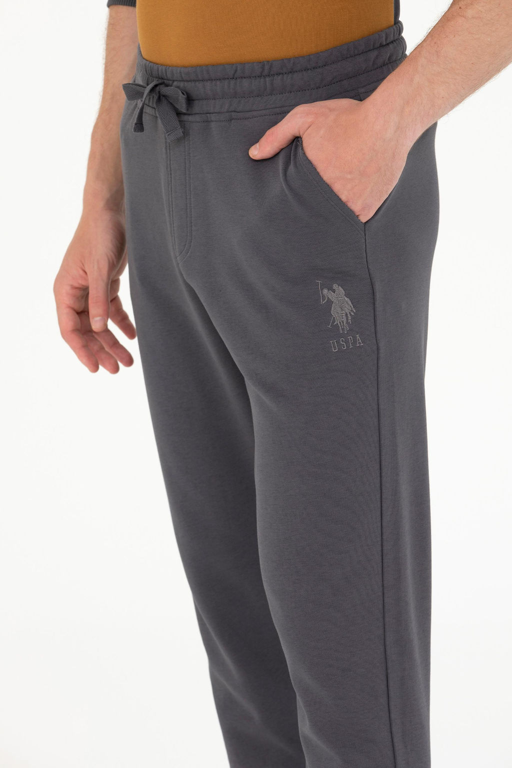 Спортивные штаны мужские U.S. Polo Assn антрацитовые хлопок фото 18