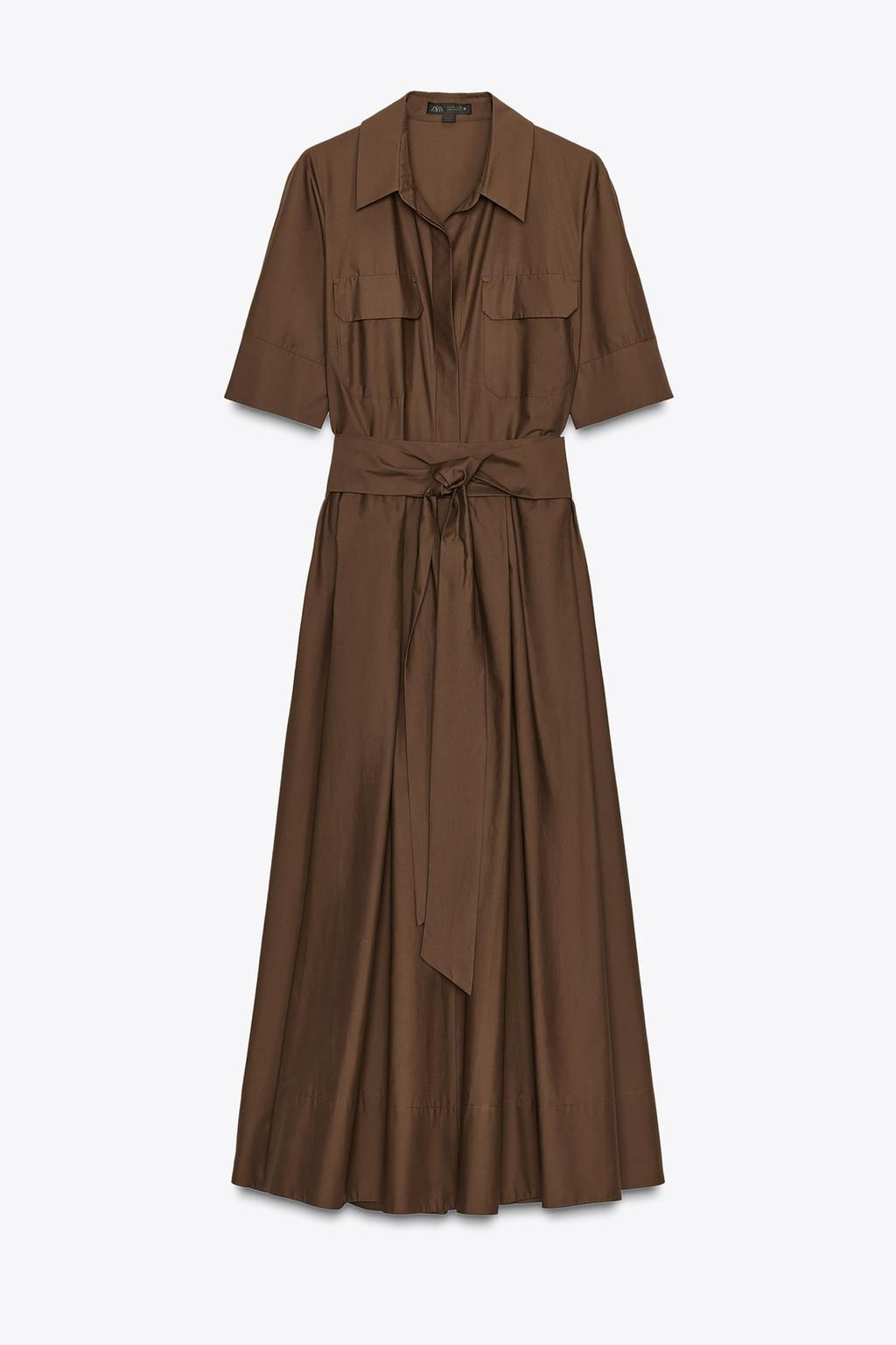 ZW COLLECTION POPLIN DRESS - Zara фото 7