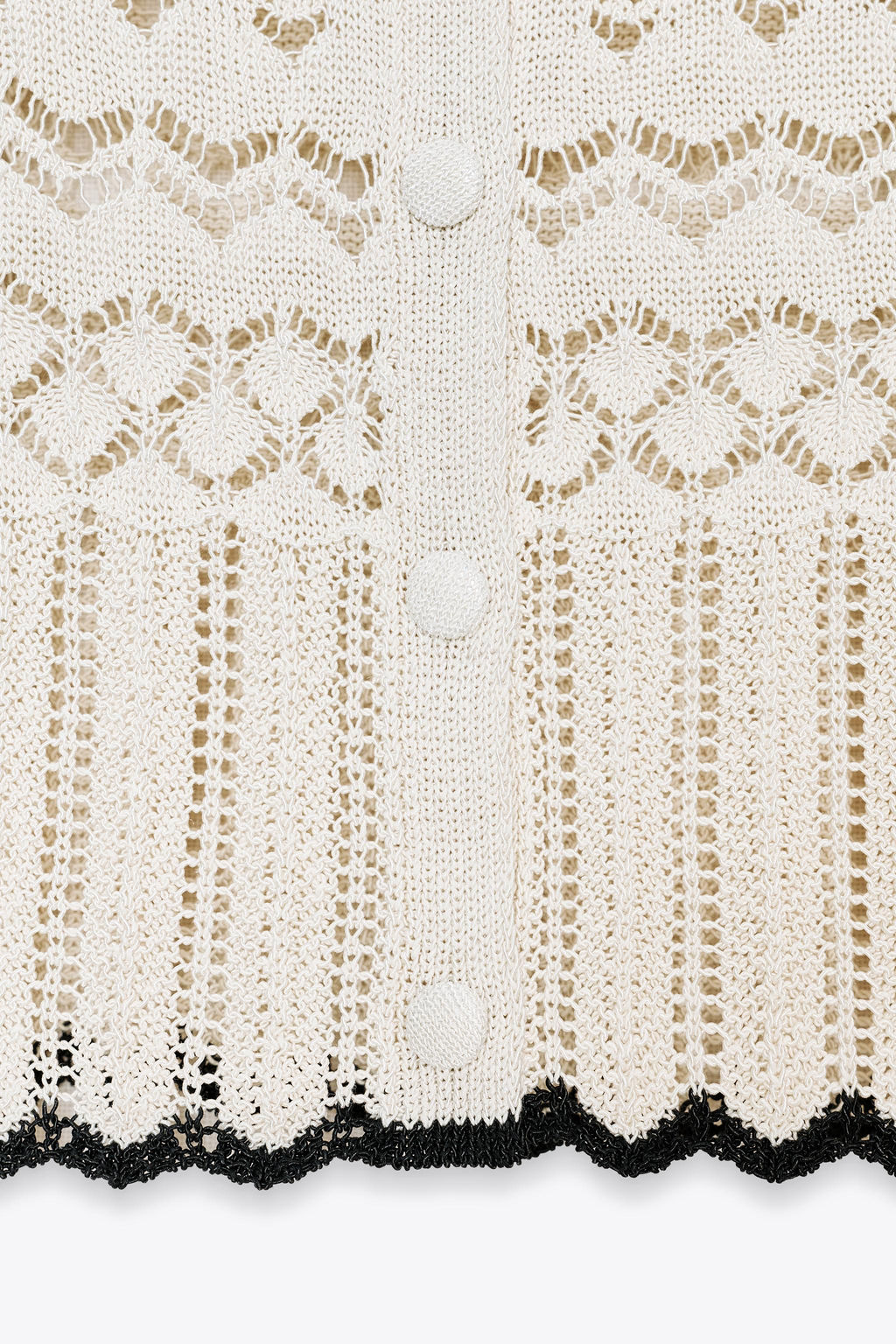 POINTELLE KNIT SHORT SLEEVE CARDIGAN - Zara фото 6