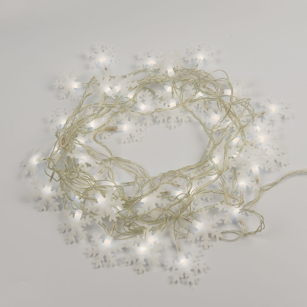 ULD-S0700-050/DTA WHITE IP20 SNOWFLAKES-2 Гирлянда светодиодная с контроллером Снежинки-2, 50 светодиодов, 7 м, белая, IP20,провод прозрачный