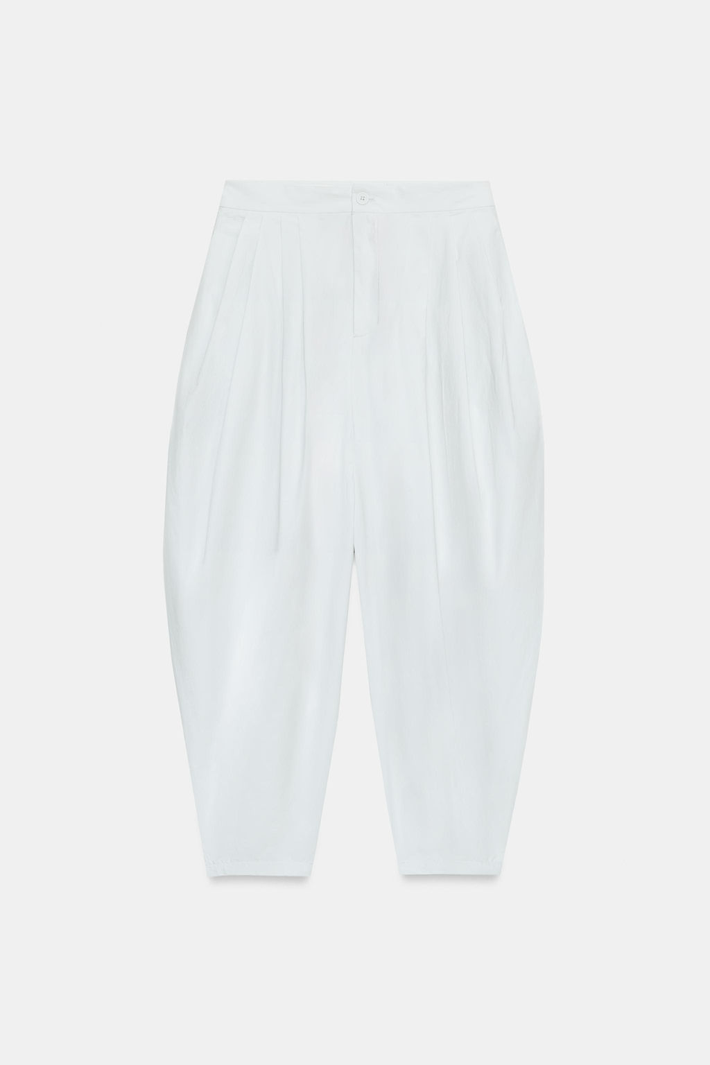 PANTALON VOLUMEN PLIEGUES / Gris azul - Zara фото 6