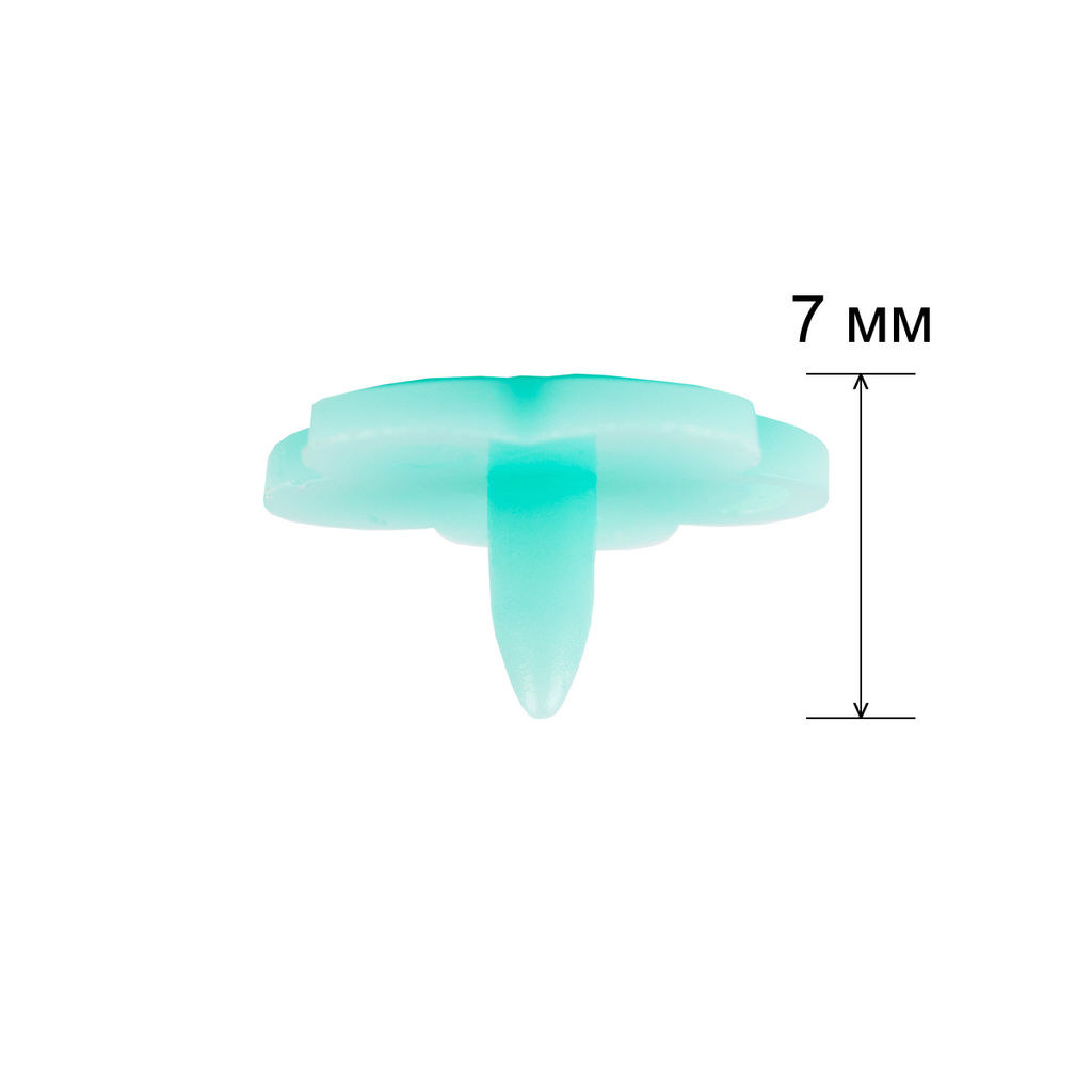 Кнопка Micron POM-12 FL Кнопки пластиковые пластик d 12 мм 15 шт. № 011 бирюза