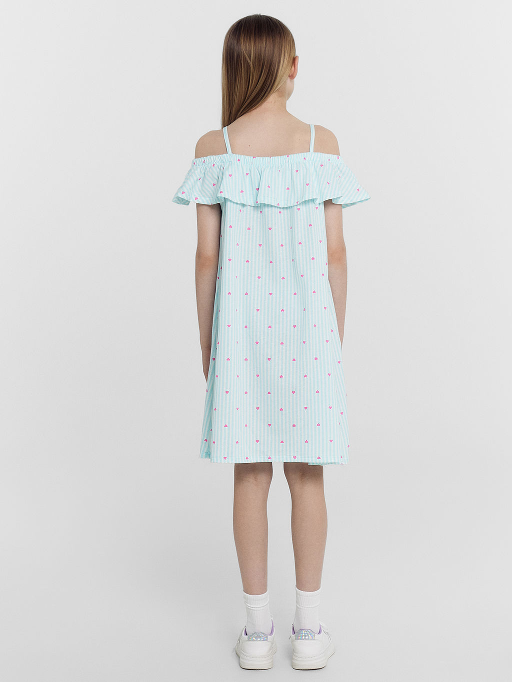 Сарафан для девочек в бело-голубую полоску - Mark formelle фото 4