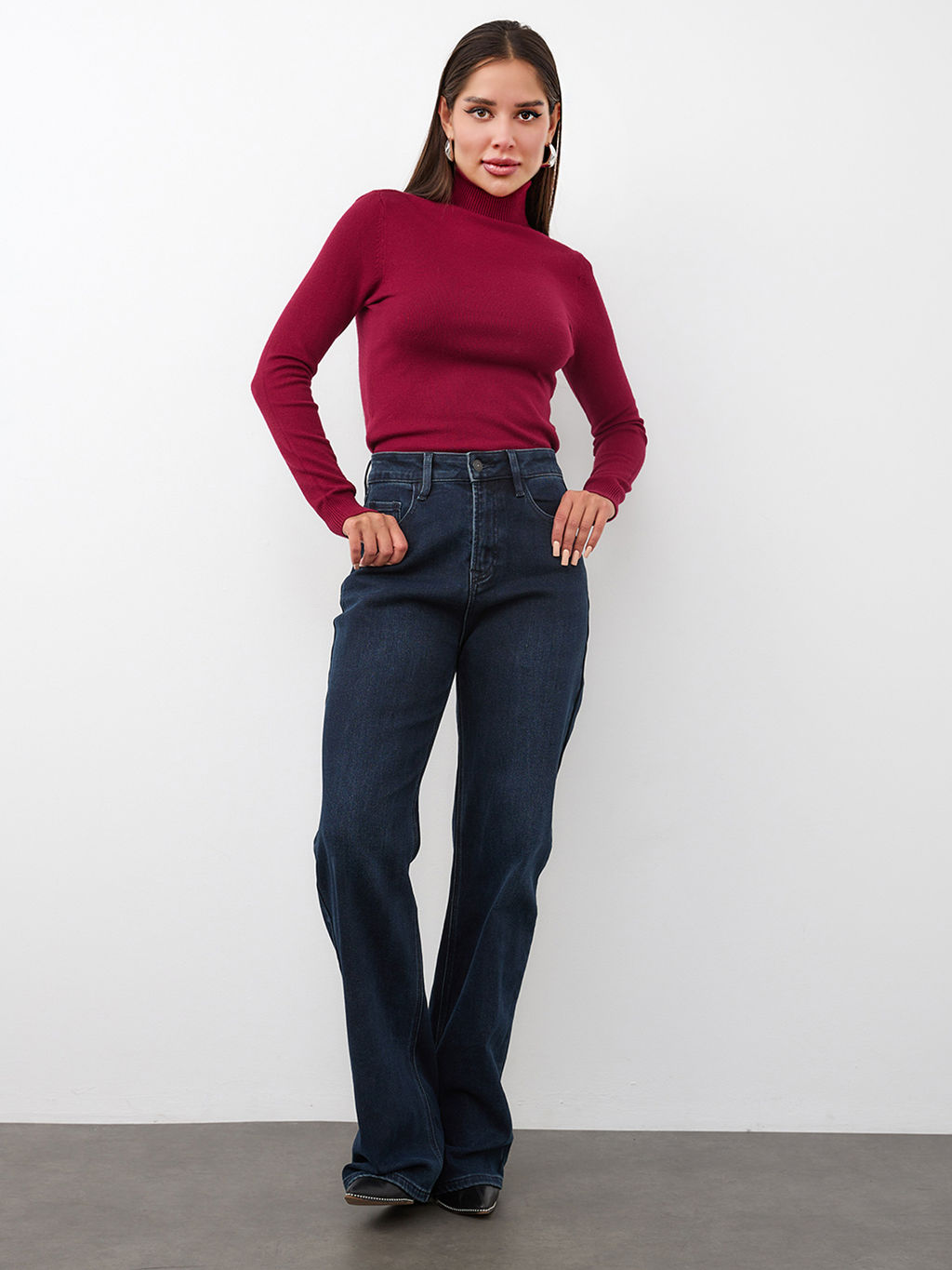 Утепленные Женские Джинсы Свободные