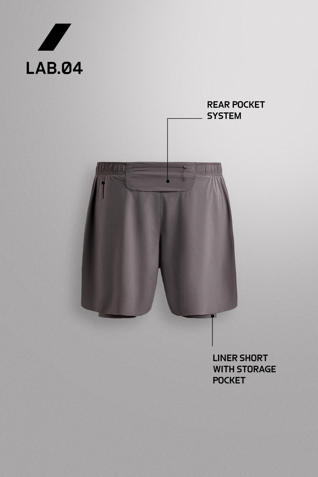 PANTALONES CORTOS RUNNING 2 EN 1 / Morado