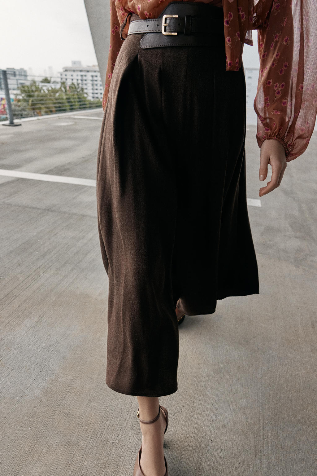 BELTED MIDI SKIRT - Zara фото 11