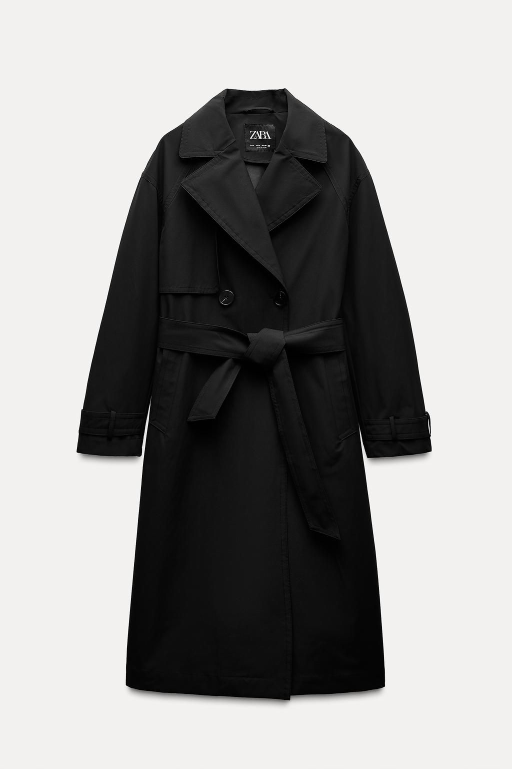 WATER-REPELLENT MIDI TRENCH COAT WITH BELT - Zara фото 11
