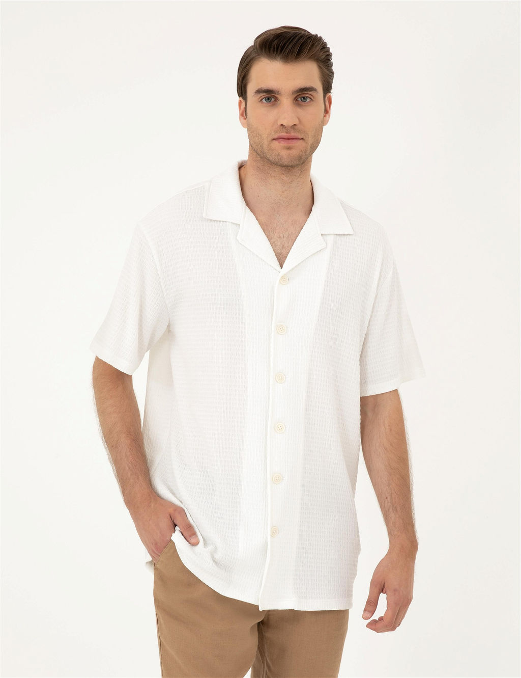 Beyaz Regular Fit _rme G_mlek