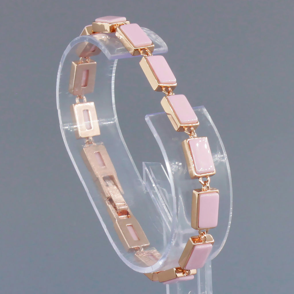 Браслет Канти из розовой керамики покрытие под золото - Agat77 фото 2