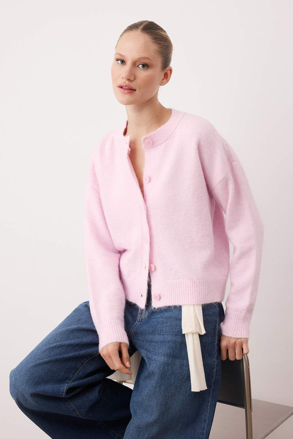 Wardrobe Essentials Lila Alpaka Yunu Kar?s?ml? Genis Kal?p Triko H?rka | TWOAW26HI00089