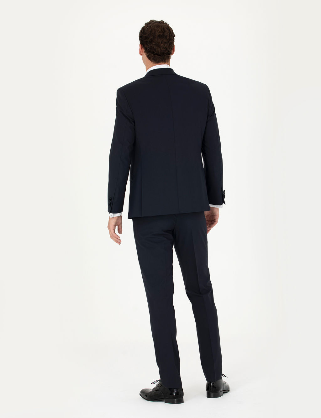 Lacivert Ex. Slim Fit Yelekli Smokin
