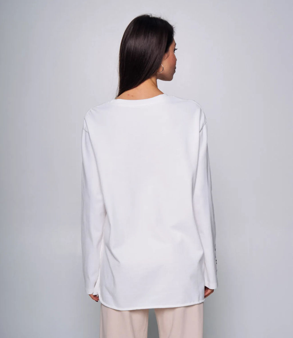 Лонгслив #КТ8151, белый