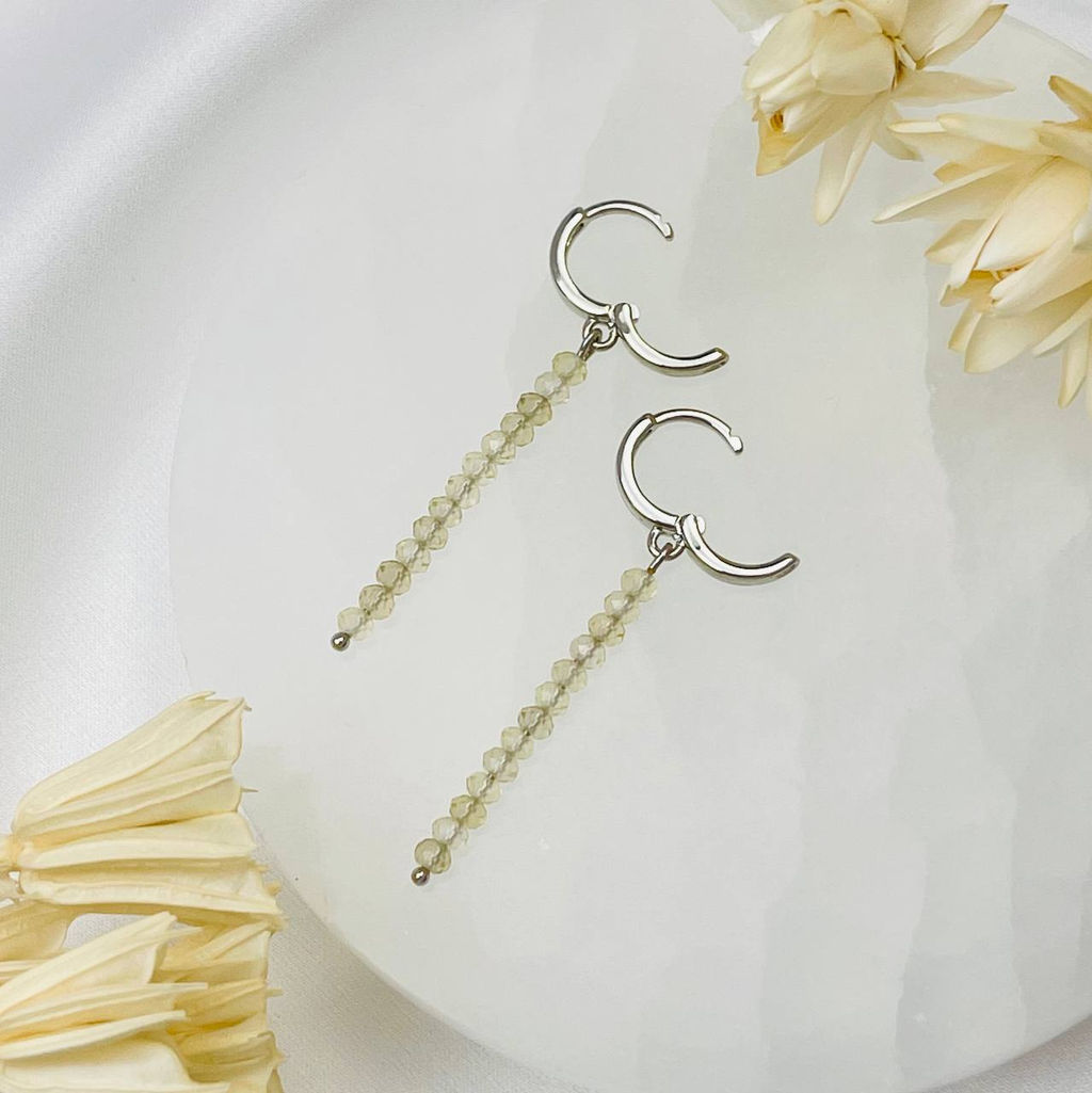 Серьги длинные из Лимонного кварца