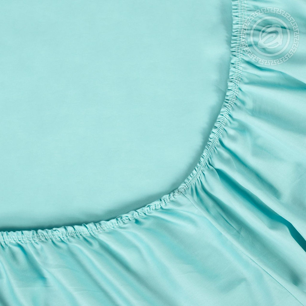 Простыня на резинке "Бирюзовый" 140*200*25/1 шт. - 140*200*25 Гламур с простынью на резинке