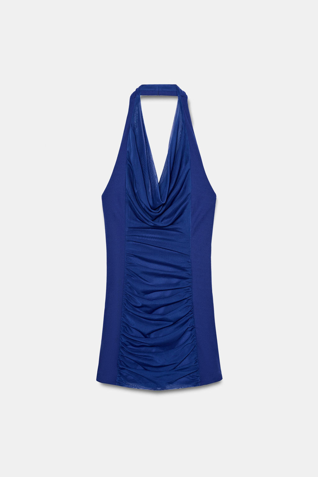 VESTIDO HALTER COMBINADO TUL / Azul tinta - Zara фото 4