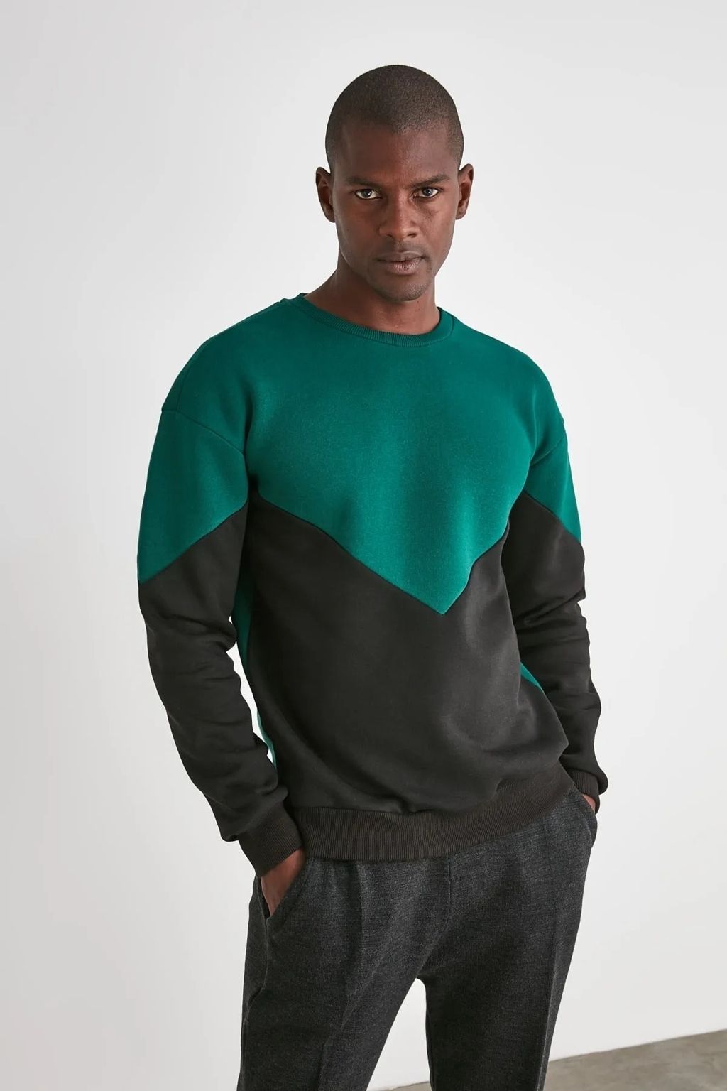 TRENDYOL MAN Kahverengi Regular/Normal Kesim Ici Polar/S?cak Tutan Sweatshirt TMNAW21SW1162 - Trendyolmilla фото 2