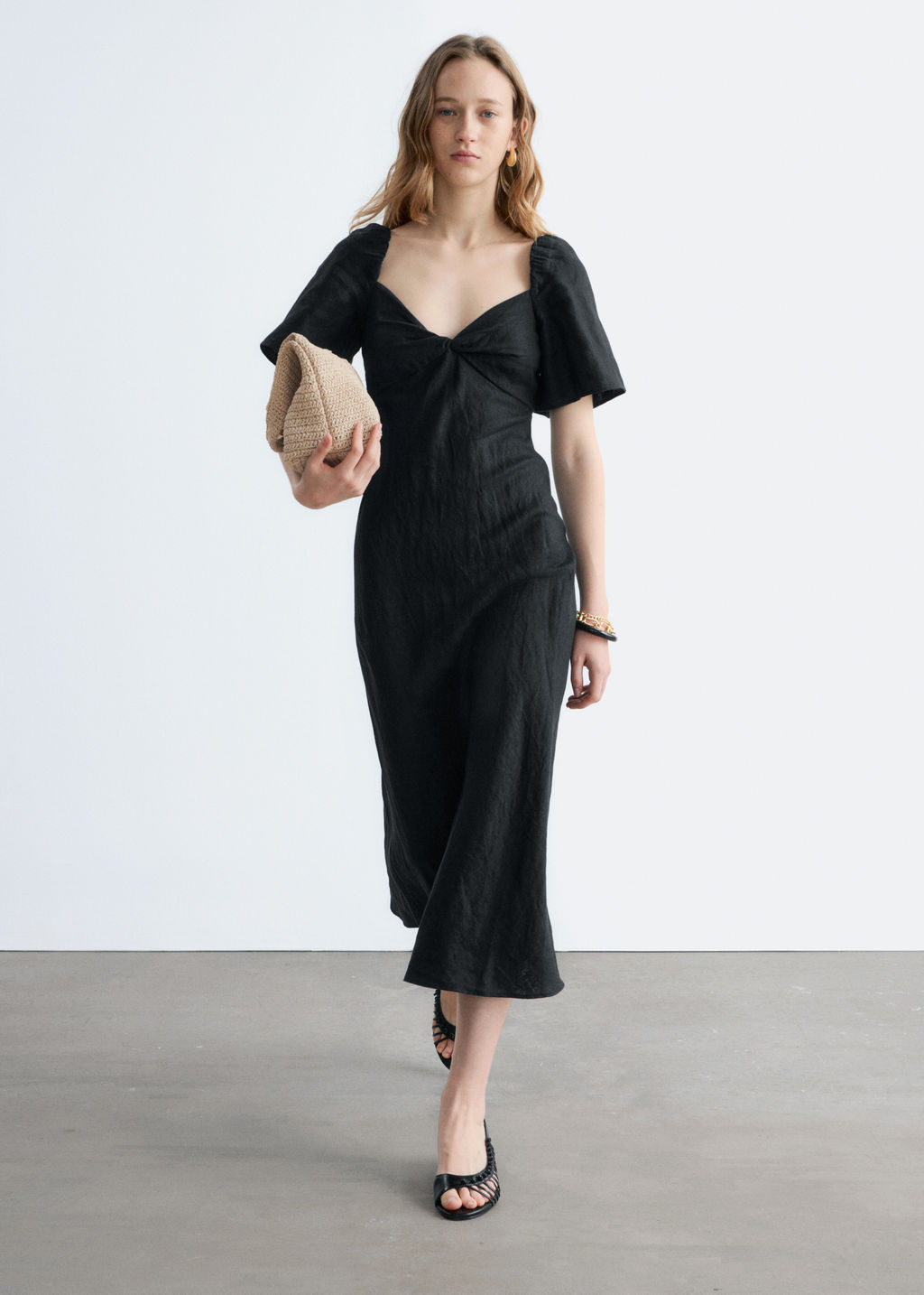 Vestido midi de lino - H&m фото 3
