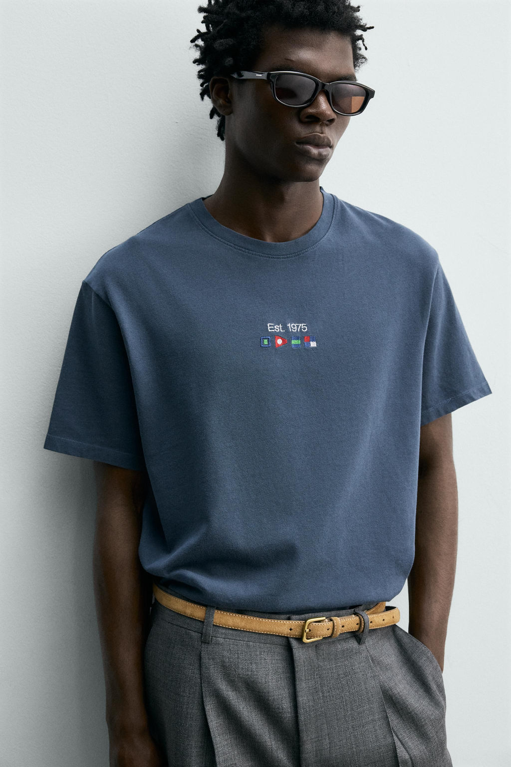 CAMISETA BOLSILLO BORDADOS N?UTICOS / Azul lavado