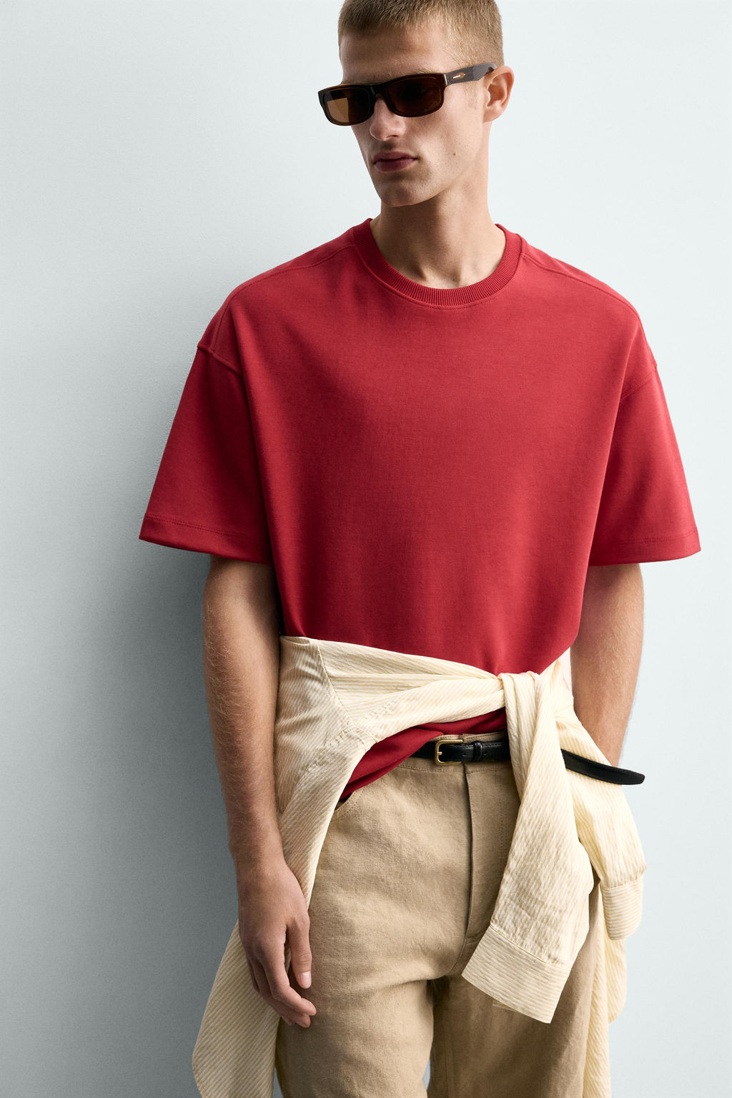 SUDADERA RELAXED FIT INTERLOCK / Rojo - Zara фото 6