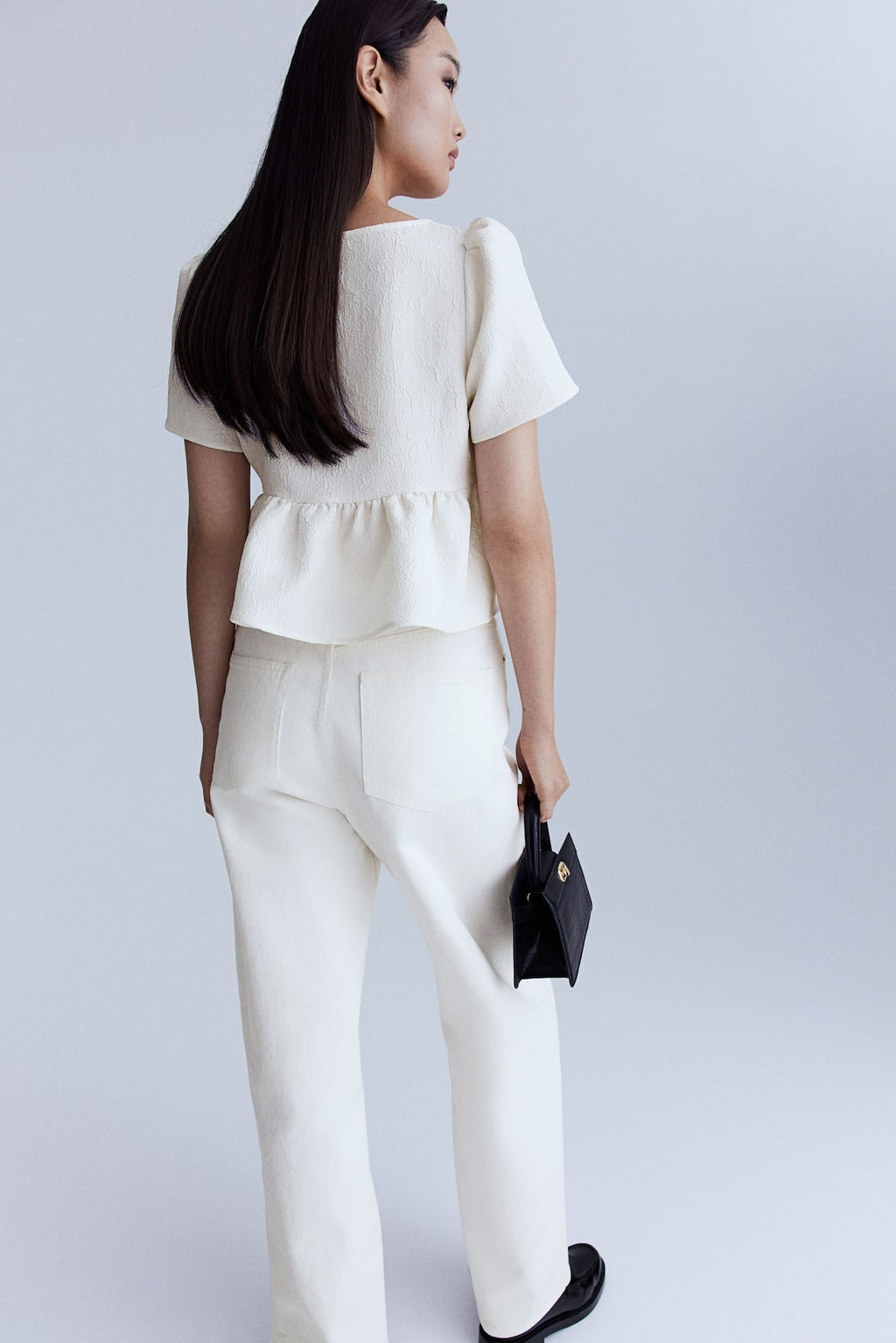 Blusa brocada con peplo - H&m фото 3