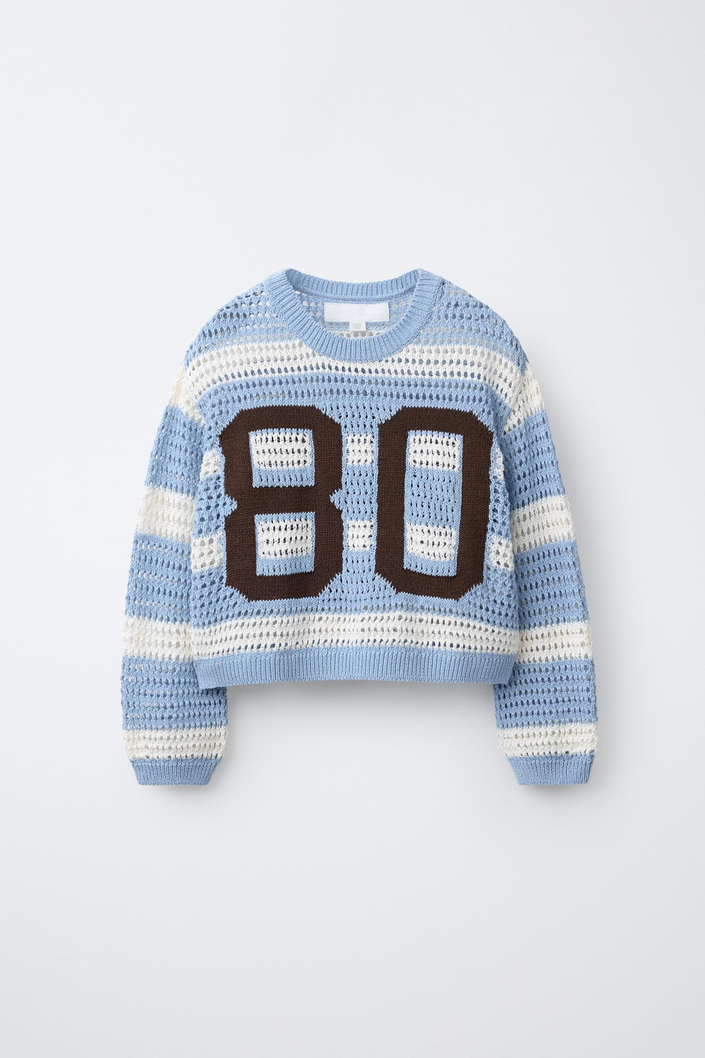 JERSEY PUNTO RAYAS N?MERO / Azul pastel