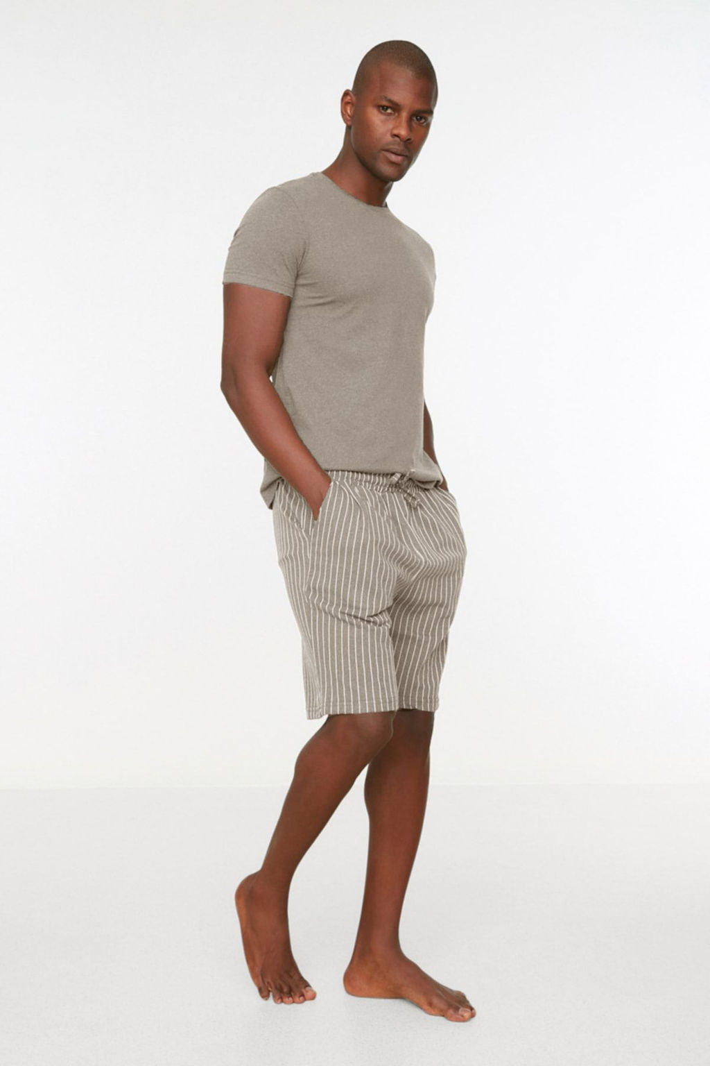 TRENDYOL MAN Lacivert Regular Fit Alt Cizgili Sortlu Pijama Tak?m? TMNSS22EM0013 - Trendyolmilla фото 16